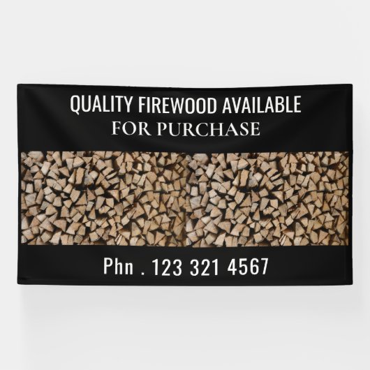 Professional Firewood For Sale Business Banner (Horizontal)