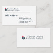 Professional First Impression Modern Corporate Visitenkarte (Vorne/Hinten)