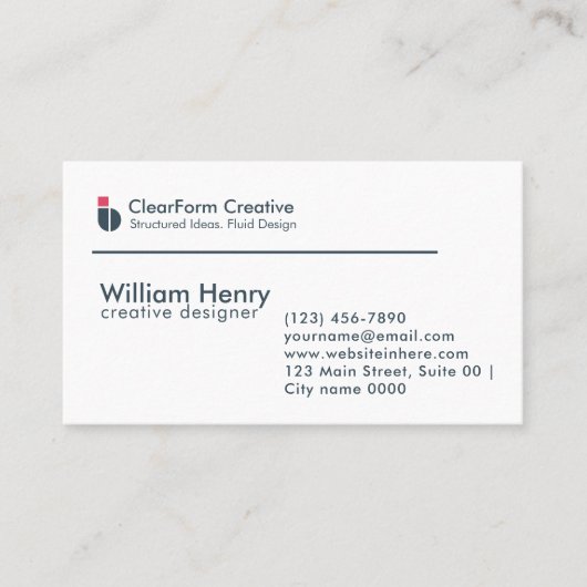 Professional First Impression Modern Corporate Visitenkarte (Vorderseite)