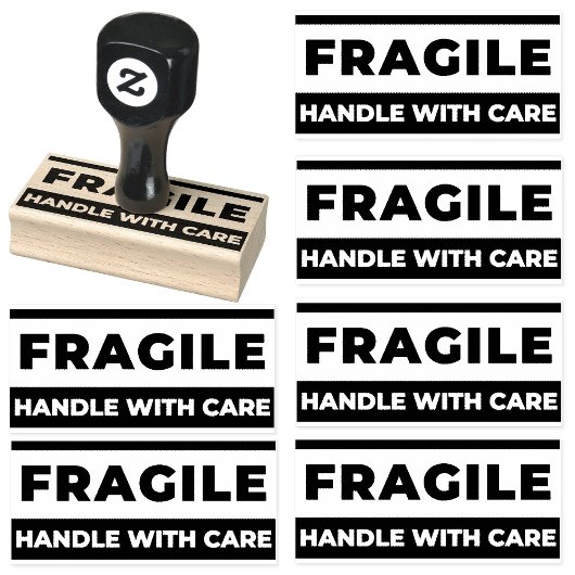 Professional Fragile Marker | Handle with care Gummistempel
