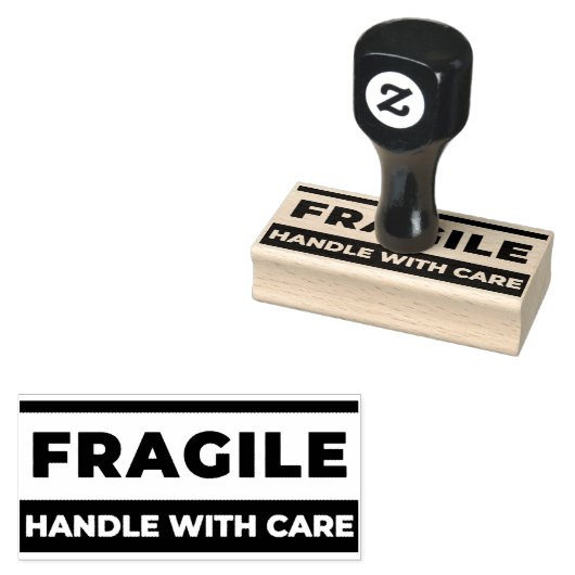 Professional Fragile Marker | Handle with care Gummistempel (Stempel)