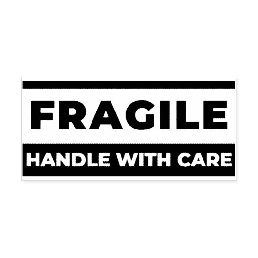 Professional Fragile Marker | Handle with care Gummistempel (Prägung)