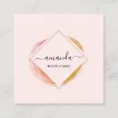 Professional Frame Beauty Studio Logo Makeup Body Quadratische Visitenkarte (Vorderseite)