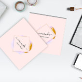 Professional Framed Gold Beauty Studio Logo Rose Quadratische Visitenkarte