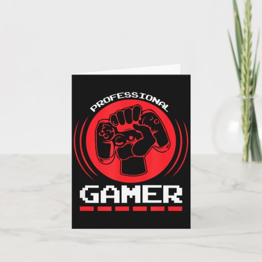 Professional Gamer Funny Gaming Quotes Gift For Pl Karte (Vorderseite)