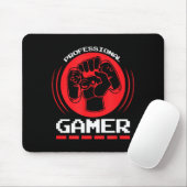 Professional Gamer Funny Gaming Quotes Gift For Pl Mousepad (Mit Mouse)