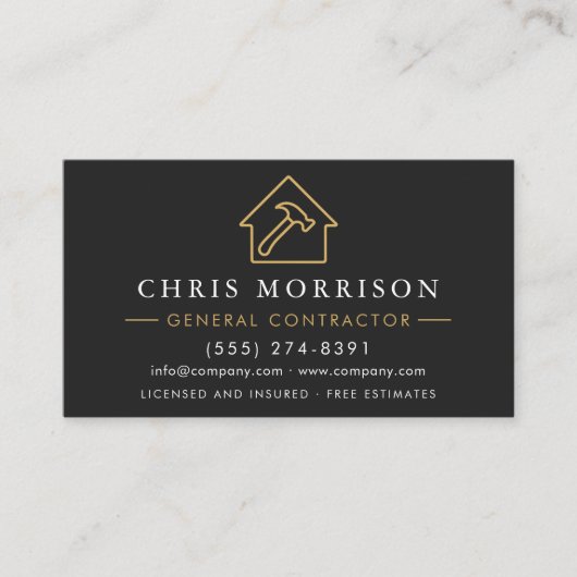 Professional General Contractor QR Code  Visitenkarte (Vorderseite)