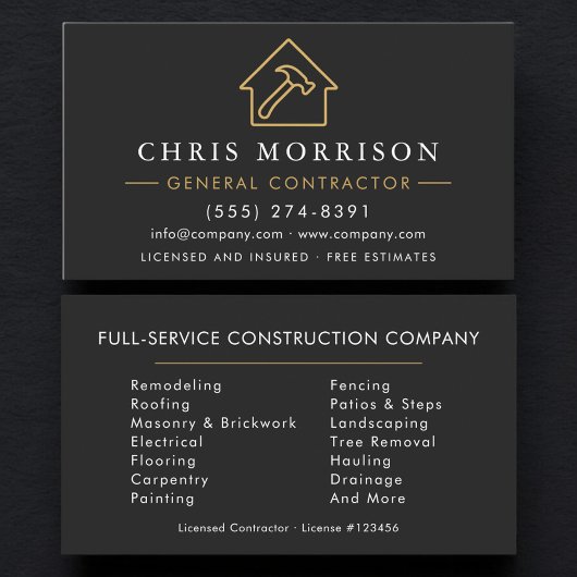 Professional General Contractor  Visitenkarte
