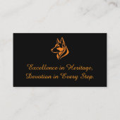Professional German Shepherd Kennel Business Card  Visitenkarte (Rückseite)