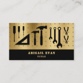 Professional Gold Auto Repair Tools Handyman Visitenkarte (Vorderseite)