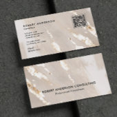 Professional Gold Foil QR Code & Social Media Visitenkarte