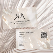 Professional Gold Foil QR Code & Social Media Visitenkarte