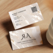 Professional Gold Foil QR Code & Social Media Visitenkarte