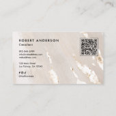 Professional Gold Foil QR Code & Social Media Visitenkarte (Rückseite)