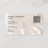 Professional Gold Foil QR Code & Social Media Visitenkarte (Rückseite)