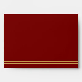 Professional Gold On Burgundy Christmas Envelope