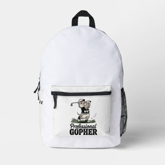 Professional Gopher - Golfschlägerabdeckung Bedruckter Rucksack (Vorderseite)