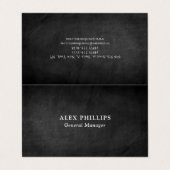 Professional Gray Chalkboard Background Original Visitenkarten (Außenseite Aufgefaltet)