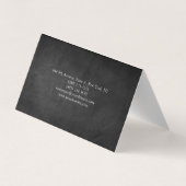 Professional Gray Chalkboard Background Original Visitenkarten (Rückseite)