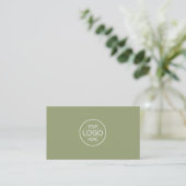 Professional Green Add your Logo Visitenkarte (Stehend Vorderseite)
