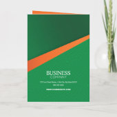 Professional Green Business Birthday Greeting Card Karte (Rückseite)