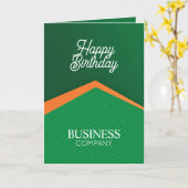 Professional Green Business Birthday Greeting Card Karte (Gelbe Blume)