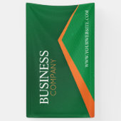 Professional Green with Orange Stripe Business Banner (Vertikal)