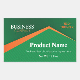 Professional Green with Orange Stripe Business Rechteckiger Aufkleber