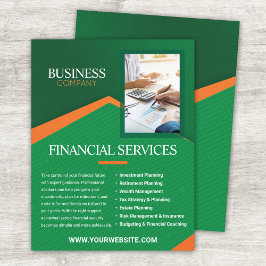 Professional Green with Orange Stripe Flyer