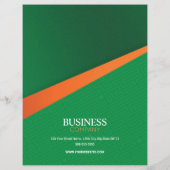 Professional Green with Orange Stripe Flyer (Hinten)
