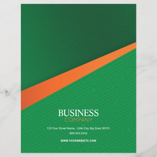 Professional Green with Orange Stripe Flyer (Hinten)