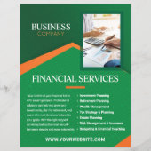 Professional Green with Orange Stripe Flyer (Vorne)