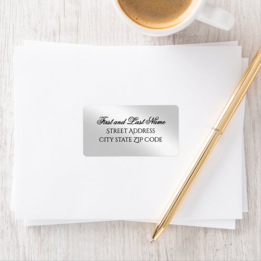 Professional Greetings Silver Return Address Label Adressaufkleber (Insitu)