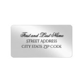 Professional Greetings Silver Return Address Label Adressaufkleber (Vorne)