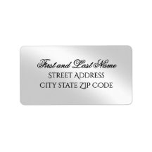 Professional Greetings Silver Return Address Label