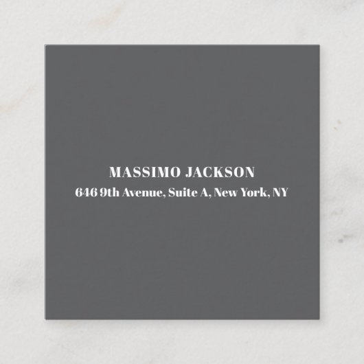 Professional grey modern minimalist add name begleitkarte (Vorderseite)