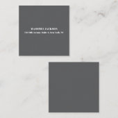 Professional grey modern minimalist add name begleitkarte (Vorne/Hinten)