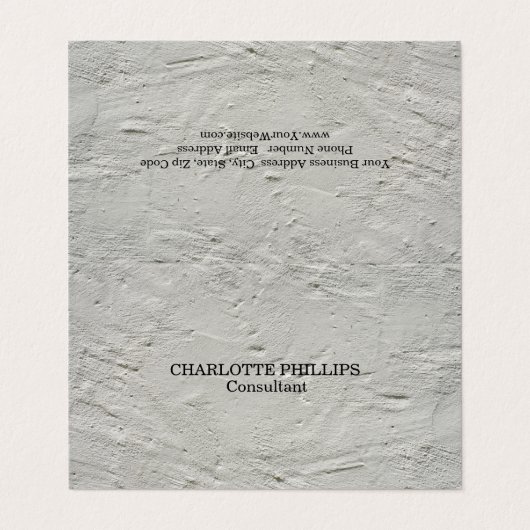Professional Grey Wall Texture Minimalist Plain Visitenkarten (Außenseite Aufgefaltet)