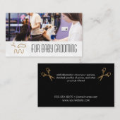 Professional Groomer Trimming Cute Dog Visitenkarte (Vorne/Hinten)