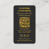 Professional Groundskeeping Lawn Care Landscaping Visitenkarte (Rückseite)