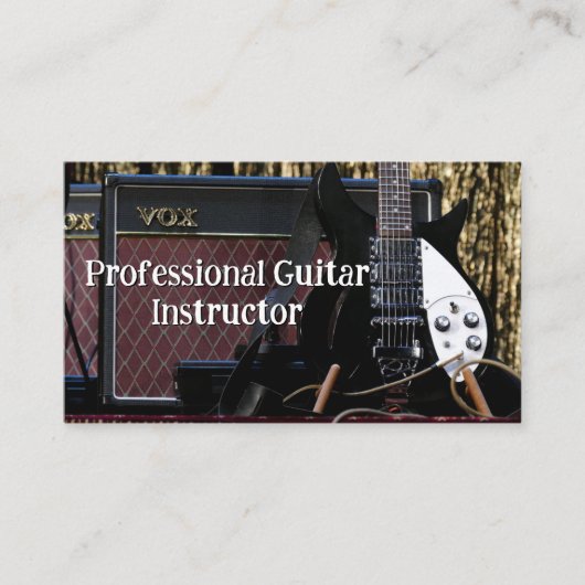 Professional Guitar Instructor Visitenkarte (Vorderseite)