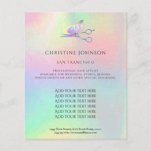 Professional Hair Styist Flyer (Vorne)