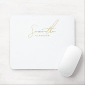 Professional Handwritten Gold Script Typography Mousepad (Mit Mouse)