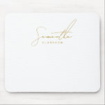 Professional Handwritten Gold Script Typography Mousepad<br><div class="desc">Upgrade your workspace with the Professional Handwritten Gold Script Typography Mouse Pad, designed to combine elegance with everyday functionality. Featuring a refined handwritten-style gold script paired with clean, modern typography, this mouse pad adds a sophisticated and personalized touch to your desk. Perfect for home offices, corporate settings, or creative workspaces,...</div>
