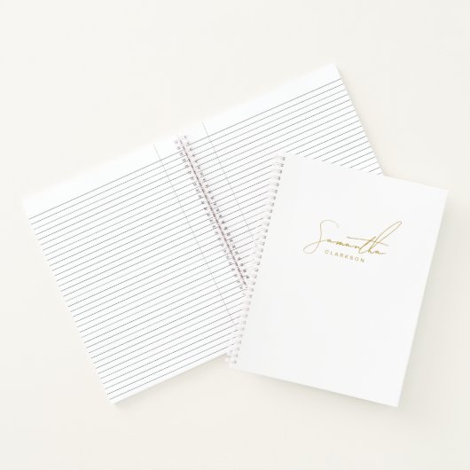 Professional Handwritten Gold Script Typography Notizblock (Innenseite)