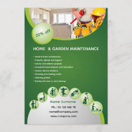 Professional handyman flyer template  einladung