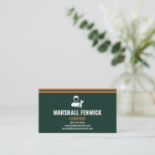 Professional Handyman Modern Forest Green & Copper Visitenkarte (Stehend Vorderseite)