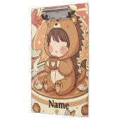 Professional Hedgehog Chibi Office Clipboard Klemmbrett (Links)