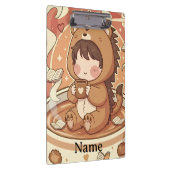 Professional Hedgehog Chibi Office Clipboard Klemmbrett (Rechts)