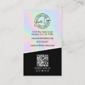 Professional Holographic Photo Logo Vertical Visitenkarte (Rückseite)